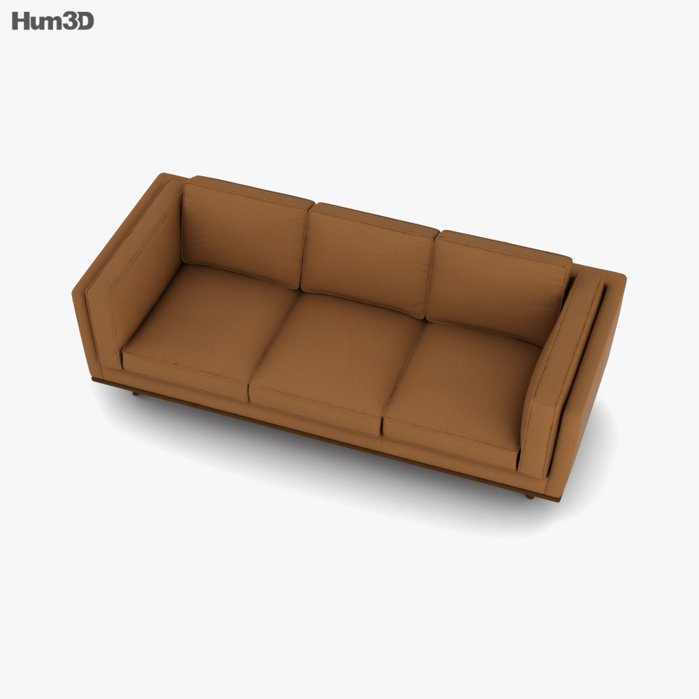 West Elm Zander Sofa 3D model - Furniture on Hum3D