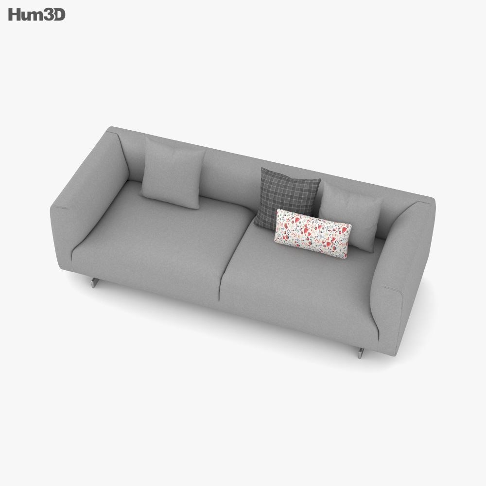 knuffel Uitgang Beneden afronden Zanotta Kim Sofa 3D-Modell - Möbel on Hum3D