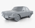 GAZ 24 Volga 1967 3d model clay render