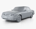 GAZ 31105 Volga 2005 3d model clay render