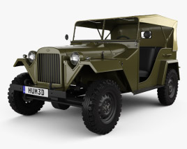 GAZ-67 1943 Military Vehicle 3D model