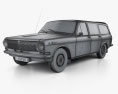 GAZ 24 Volga combi 2022 3d model wire render