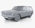 GAZ 24 Volga combi 2022 3d model clay render