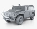 GAZ Tiger-M 2014 Modelo 3d argila render