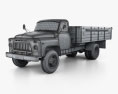 GAZ 53 Flatbed Truck 1965 3d model wire render