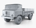 GAZ 66 Flatbed Truck 1999 3d model clay render