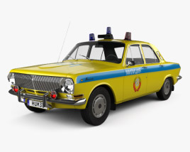 GAZ 24 Volga Militia 1967 3D model