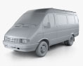 GAZ 3221 Gazelle Passenger Van 1996 3d model clay render