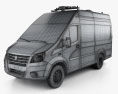 GAZ Gazelle Next 救急車 Luidor 2018 3Dモデル wire render