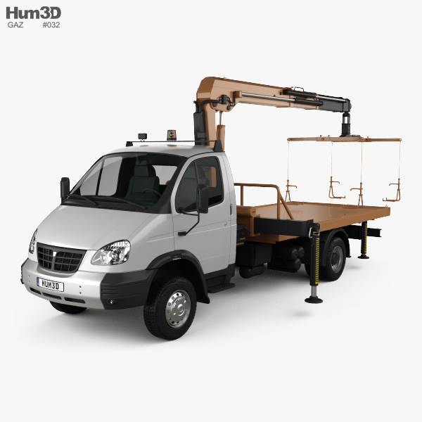 GAZ Gazelle Valday Tow Truck 2022 3D model