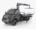 GAZ Gazelle Valday Tow Truck 2022 3d model wire render