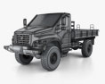 GAZ Sadko Next Flatbed Truck 2022 3d model wire render