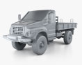 GAZ Sadko Next Flatbed Truck 2022 3d model clay render