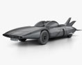 GM Firebird III 1958 3d model wire render