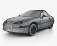 GM EV1 1999 3D 모델  wire render