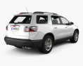 GMC Acadia 2014 3D 모델  back view