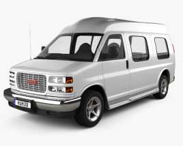 GMC Savana Cargo Van YF7 Upfitter 2002 3D模型