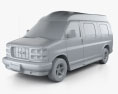 GMC Savana Cargo Van YF7 Upfitter 2002 3d model clay render