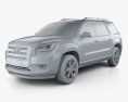 GMC Acadia 2016 3d model clay render