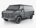 GMC Vandura Panel Van 1996 3D 모델  wire render