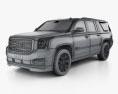 GMC Yukon XL 2017 3d model wire render