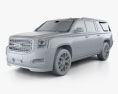 GMC Yukon XL 2017 3d model clay render
