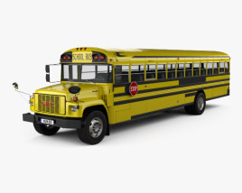 3D model of GMC B-Series Шкільний автобус 2000