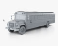 GMC B-Series Schulbus 2000 3D-Modell clay render