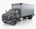 GMC Topkick C6500 箱式卡车 2003 3D模型 wire render