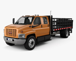 GMC Topkick C7500 Crew Cab Flatbed Truck 2005 3D model