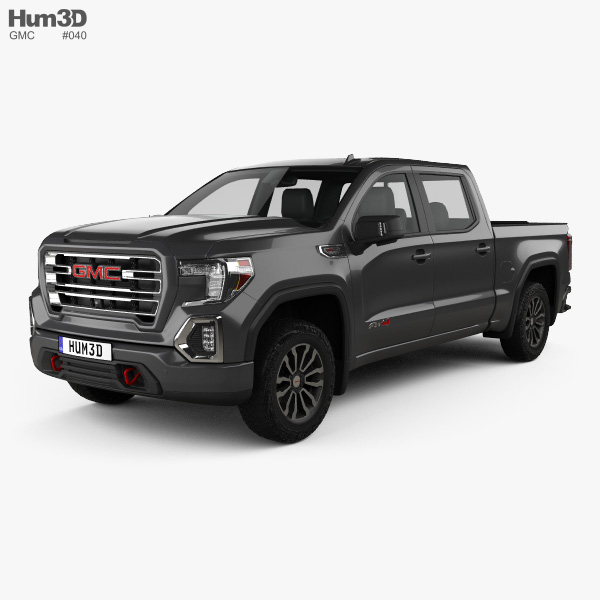GMC Sierra 1500 Crew Cab Short Box AT4 2019 3D-Modell