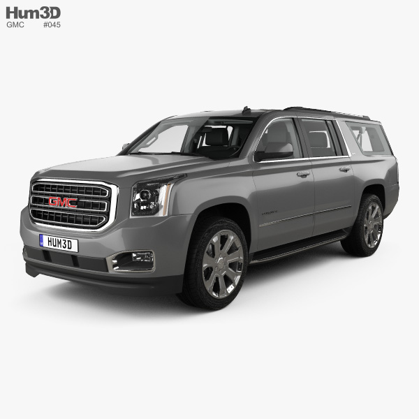 GMC Yukon XL with HQ interior 2017 3D model