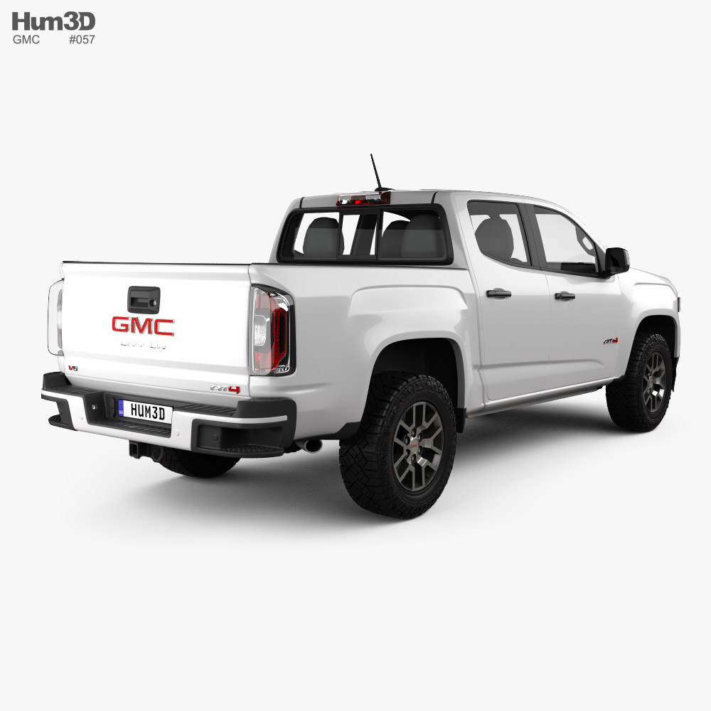 GMC Canyon Crew Cab AT4 2022 3d model back view