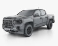 GMC Canyon Crew Cab AT4 2022 3d model wire render