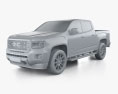 GMC Canyon Crew Cab Denali 2016 3d model clay render