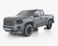 GMC Canyon Extended Cab All Terrain 2014 3d model wire render