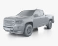 GMC Canyon Extended Cab All Terrain 2014 3d model clay render