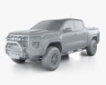 GMC Canyon Crew Cab AT4X 2023 3d model clay render