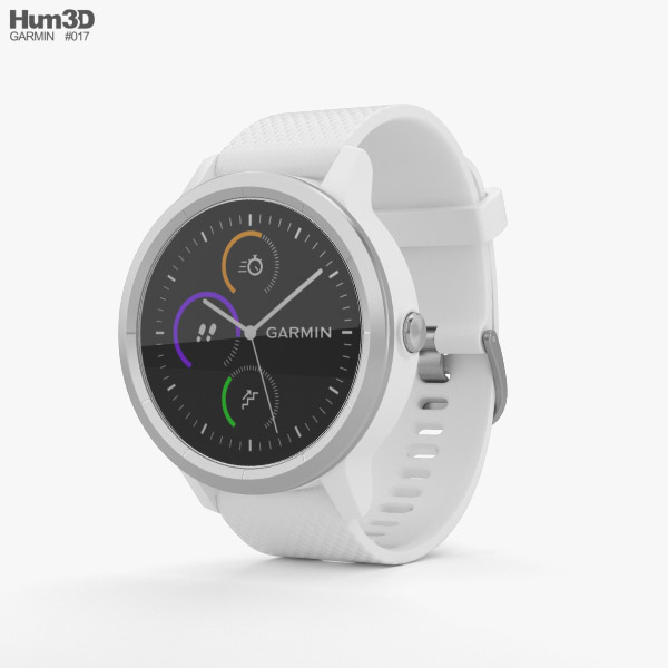 Garmin Vivoactive 3 White with Stainless Hardware 3D model