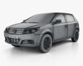 Geely MK hatchback 2014 3d model wire render