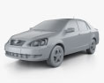 Geely FC (Vision) 2011 3d model clay render
