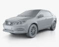 Geely GC7 Vision 2018 3d model clay render