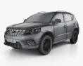 Geely Vision X6 2019 3d model wire render