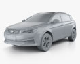 Geely Vision S1 2021 3d model clay render