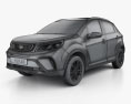 Geely Vision X3 2021 3d model wire render
