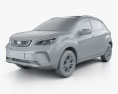 Geely Vision X3 2021 3d model clay render
