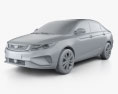Geely Emgrand GL 2021 3d model clay render