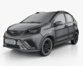 Geely Vision X1 2021 3d model wire render