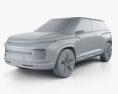 Geely Icon 2022 Modelo 3D clay render