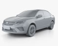 Geely Vision 2022 3d model clay render